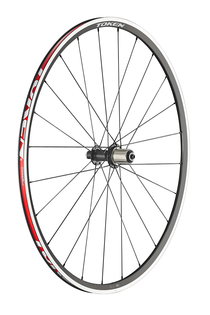 Token C22A Rim 22mm Super Lite Alloy Clincher Road Racing Wheelset Black w/ Silver Braking Surface SRAM XDR, made by Token - Token C22A Rim 22mm Super Lite Alloy Clincher Road Racing Wheelset Black w/ Silver Braking Surface SRAM XDR, made by Token -