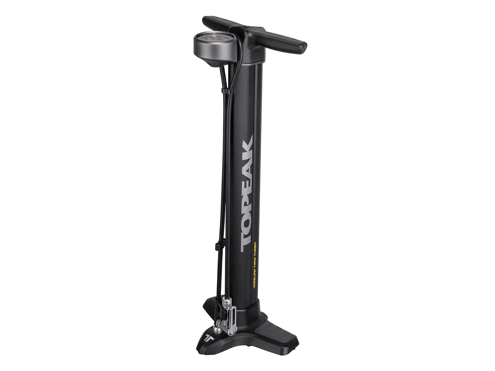 Topeak JoeBlow Twin Turbo Floor Pump, made by TOPEAK - Topeak JoeBlow Twin Turbo Floor Pump, made by TOPEAK -