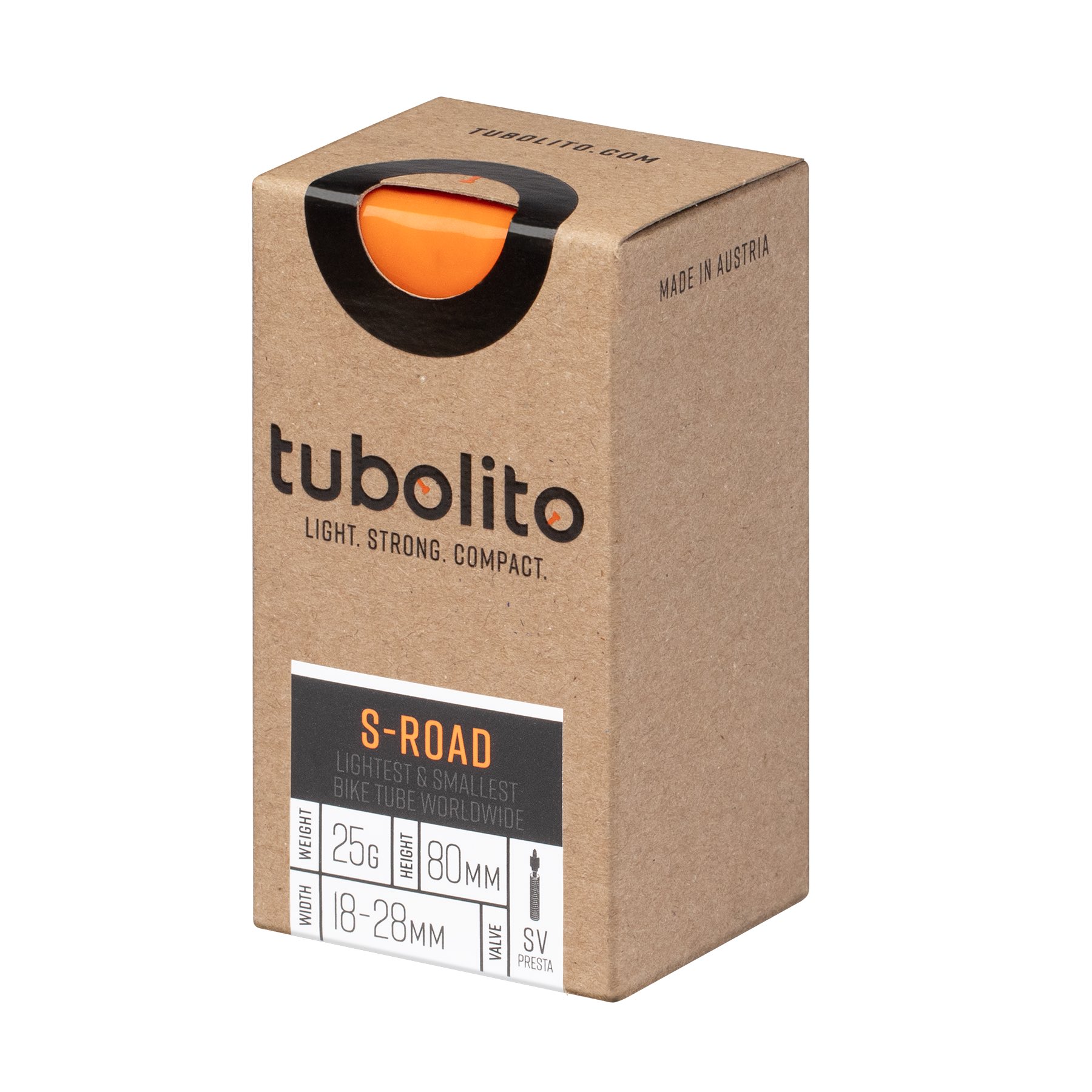 Tubolito S Tubo ROAD 700C 18-28mm Tube 42mm SV, made by Tubolito - Tubolito S Tubo ROAD 700C 18-28mm Tube 42mm SV, made by Tubolito -