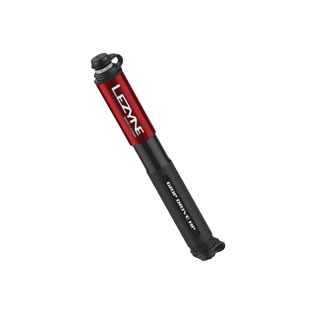 Lezyne Grip Drive HP Hand Pump, Red Small, made by Lezyne - Lezyne Grip Drive HP Hand Pump, Red Small, made by Lezyne -