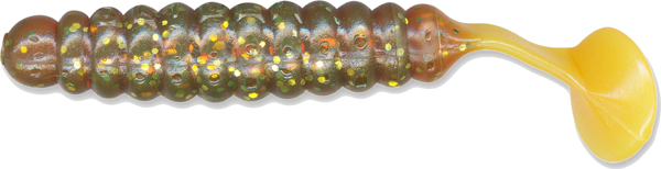 Charlie Brewer Crappie Grub 1.5" Mo Gl/org 15bg, made by Charlie Brewer Slider Baits - CSGF13 Charlie Brewer Crappie Grub 1.5" Mo Gl/org 15bg, made by Charlie Brewer Slider Baits - CSGF13