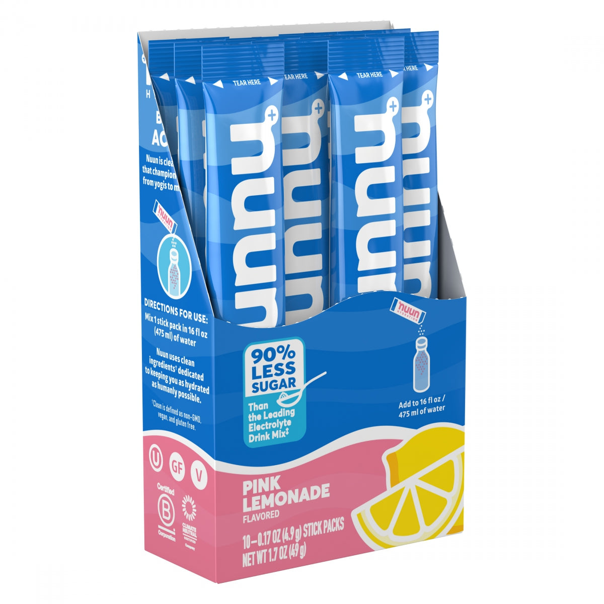 Nuun Sport Powder Pink Lemonade 10ct, made by Nuun - Nuun Sport Powder Pink Lemonade 10ct, made by Nuun -