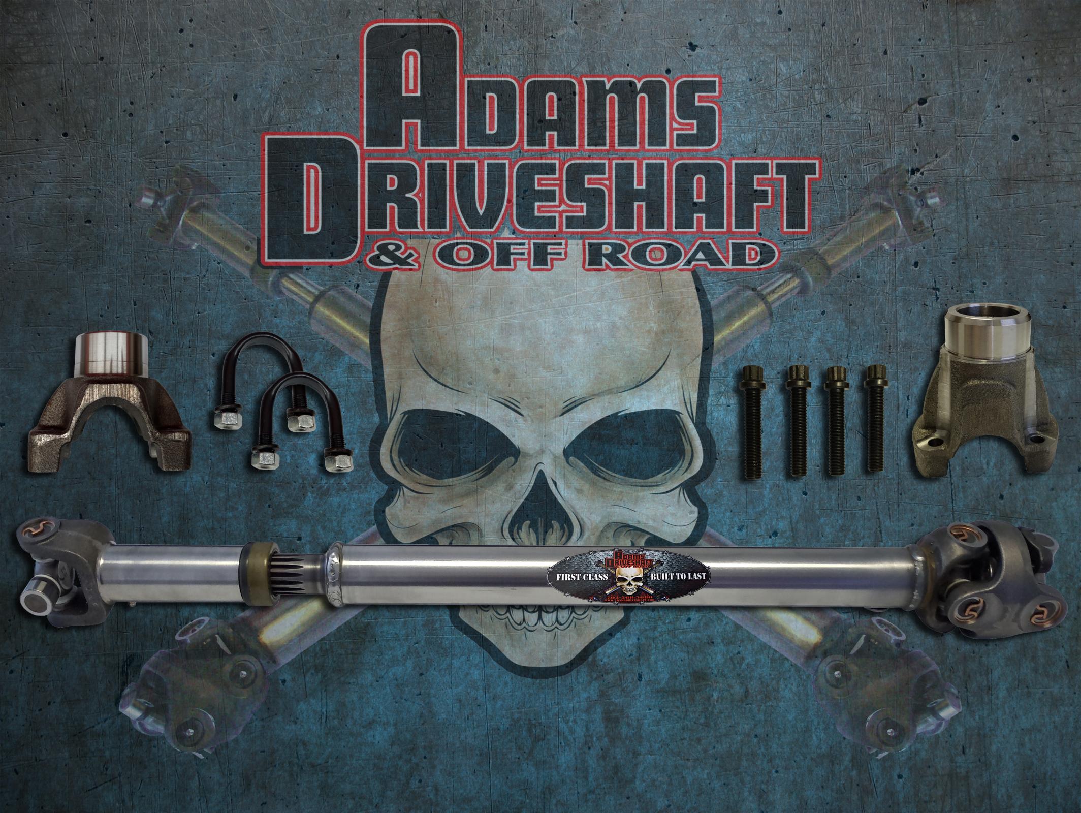 Adams Driveshaft JK Front 1310 CV Driveshaft Greasable U-Joints Heavy Duty Series, made by Adams Driveshaft - Adams Driveshaft JK Front 1310 CV Driveshaft Greasable U-Joints Heavy Duty Series, made by Adams Driveshaft -