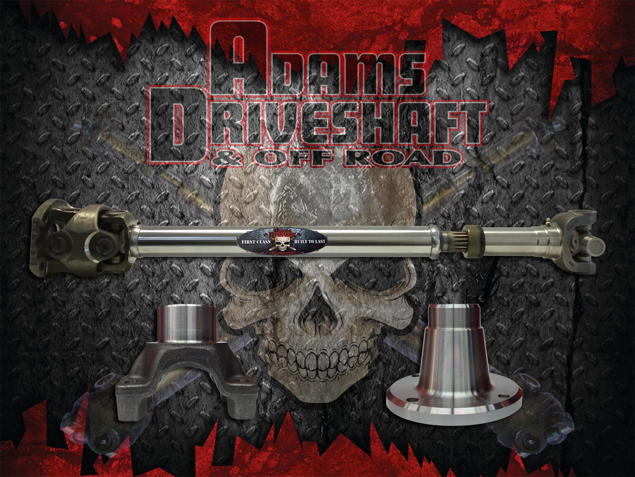 Adams Driveshaft JK Front 1350 CV Driveshaft Extreme Duty Series Solid U-Joint, made by Adams Driveshaft - Adams Driveshaft JK Front 1350 CV Driveshaft Extreme Duty Series Solid U-Joint, made by Adams Driveshaft -