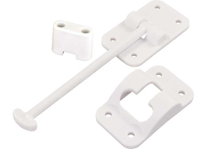 6in Tstyle Door Holder W/bumper Polar White, made by JR PRODUCTS - 10444B