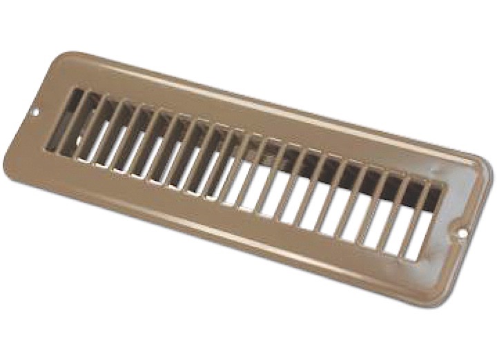 2in X 10in Floor Register Undampered Metal Brown, made by JR PRODUCTS - 02-28935