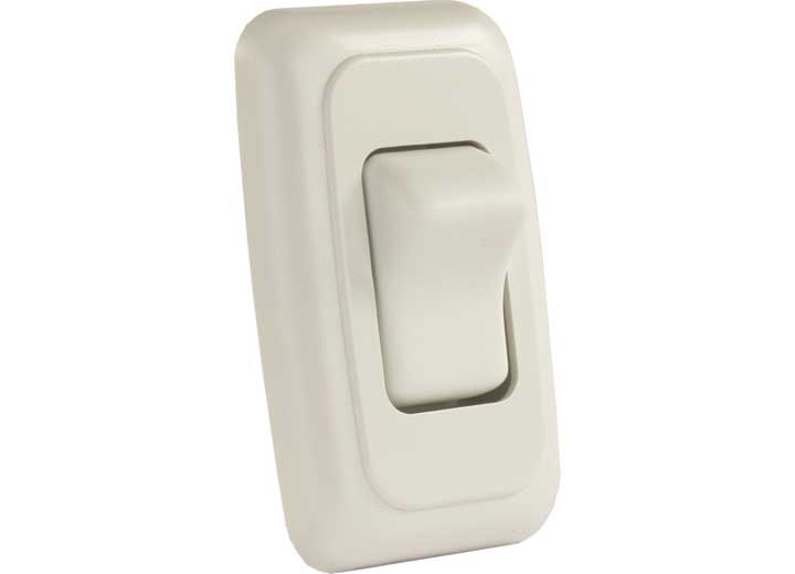 Single Rocker Switch Assembly W/bezel White, made by JR PRODUCTS - 12005 Single Rocker Switch Assembly W/bezel White, made by JR PRODUCTS - 12005