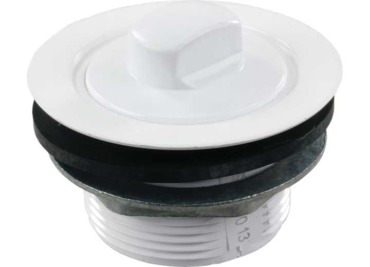 2in Tub Strainer W/threaded Stopper Polar White, made by JR PRODUCTS - 184030-A