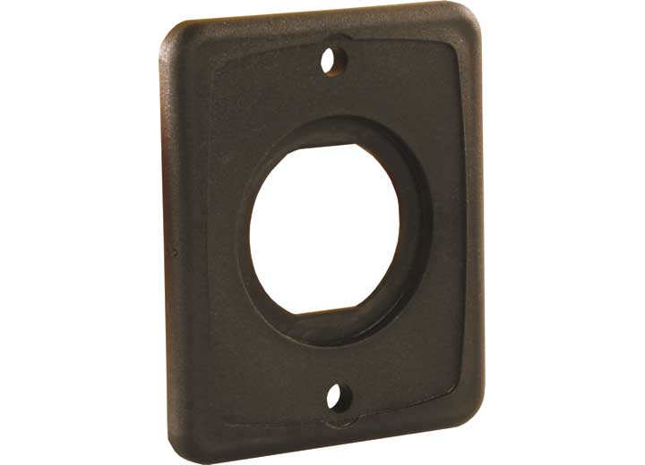 12v/usb Mounting Plate Single Black, made by JR PRODUCTS - 15155