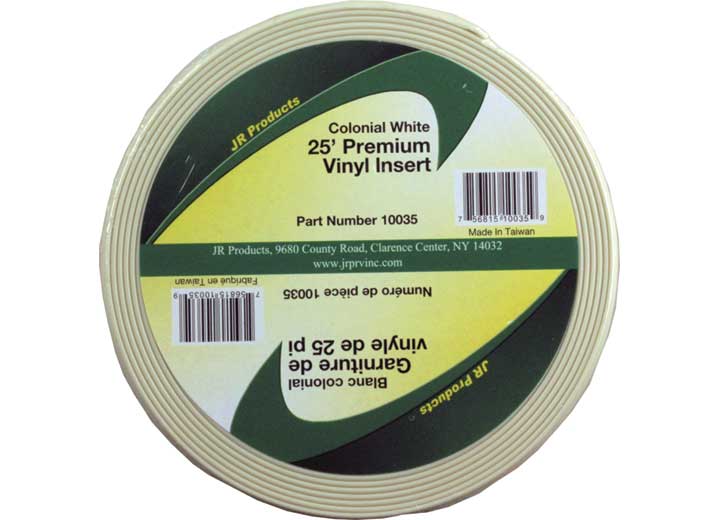 25ft Premium Vinyl Insert Colonial White, made by JR PRODUCTS - 10035