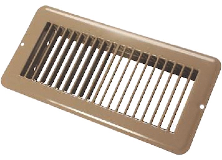 4in X 10in Floor Register Undampered Metal Brown, made by JR PRODUCTS - 02-28995
