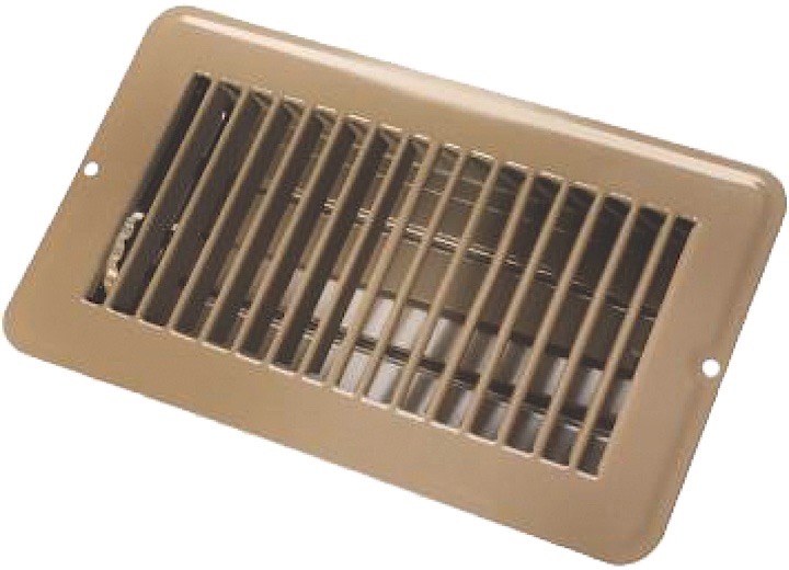 4in X 8in Floor Register Dampered Metal Brown, made by JR PRODUCTS - 02-28975