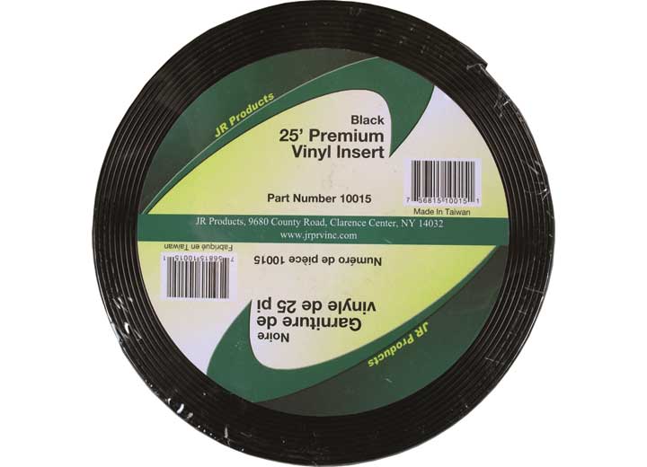 25ft Premium Vinyl Insert Black, made by JR PRODUCTS - 10015