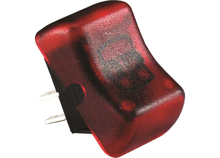 Illuminated On/off Rocker Switch Red, made by JR PRODUCTS - 12045 Illuminated On/off Rocker Switch Red, made by JR PRODUCTS - 12045