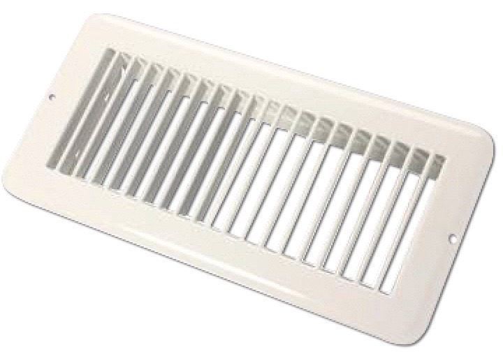 4in X 10in Floor Register Undampered Metal White, made by JR PRODUCTS - 02-28985