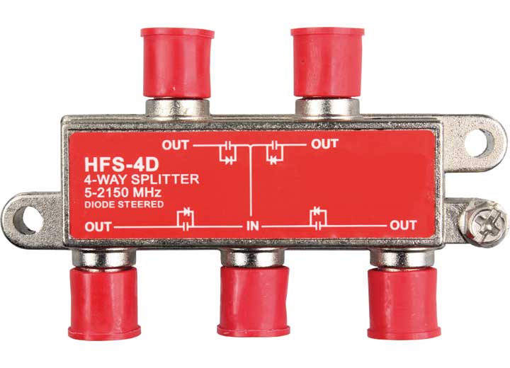 4way 2.4 Ghz Hd/satellite Line Splitter, made by JR PRODUCTS - 47345
