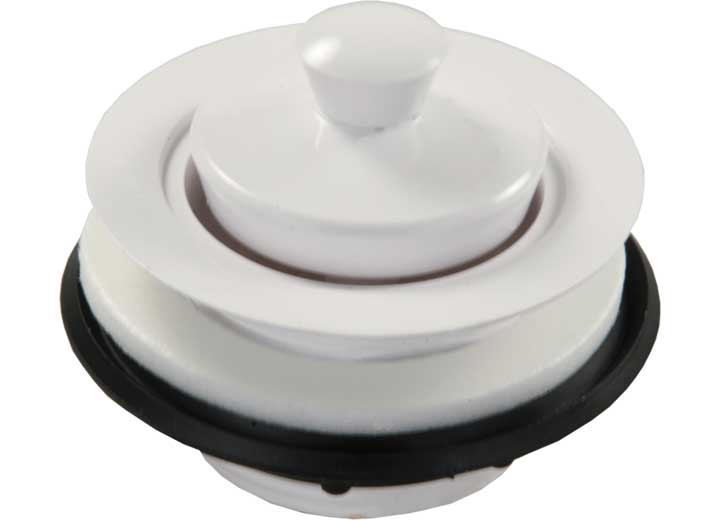 Plastic Strainer W/popstop Stopper White, made by JR PRODUCTS - 95095