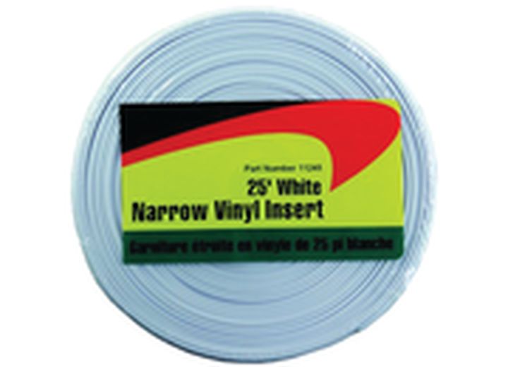 25ft Narrow Vinyl Insert White, made by JR PRODUCTS - 11245