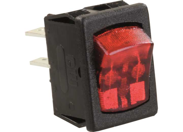 Miniilluminated On/off 12v Switch Red/black, made by JR PRODUCTS - 12765 Miniilluminated On/off 12v Switch Red/black, made by JR PRODUCTS - 12765