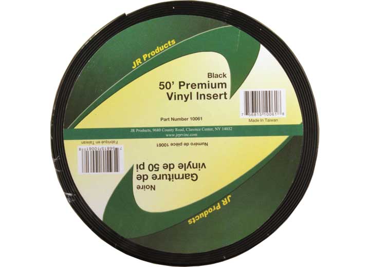 50ft Premium Vinyl Insert Black, made by JR PRODUCTS - 10061
