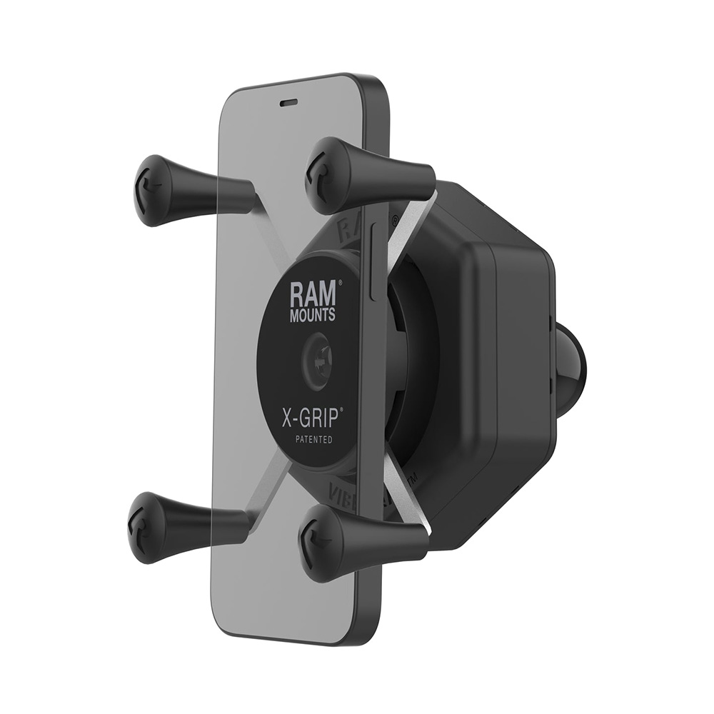 RAM Mount RAM® X-Grip® Phone Holder w/Ball & Vibe-Safe™ Adapter, made by RAM Mounting Systems - RAM-HOL-UN7B-462 RAM Mount RAM® X-Grip® Phone Holder w/Ball & Vibe-Safe™ Adapter, made by RAM Mounting Systems - RAM-HOL-UN7B-462