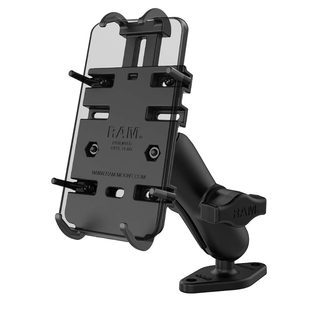 RAM Mount RAM® Quick-Grip™ Phone Mount w/Diamond Base, made by RAM Mounting Systems - RAM-B-102-PD3U RAM Mount RAM® Quick-Grip™ Phone Mount w/Diamond Base, made by RAM Mounting Systems - RAM-B-102-PD3U