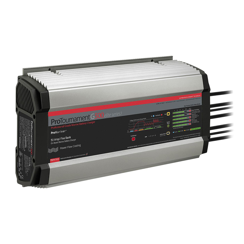 ProMariner ProTournamentelite 500 Battery Charger - 5 Bank - Global/CZone, made by ProMariner - 55505 ProMariner ProTournamentelite 500 Battery Charger - 5 Bank - Global/CZone, made by ProMariner - 55505