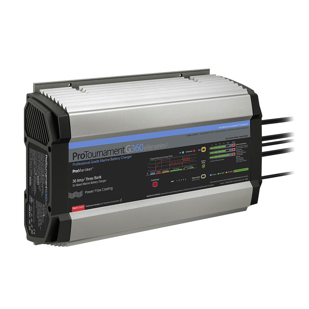 ProMariner ProTournamentelite 360 Battery Charger - 3 Bank - Global/CZone, made by ProMariner - 55363 ProMariner ProTournamentelite 360 Battery Charger - 3 Bank - Global/CZone, made by ProMariner - 55363