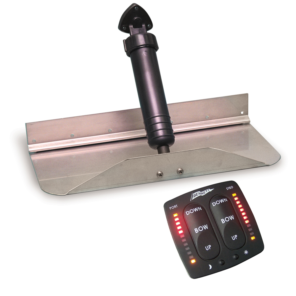 Bennett Trim Tab Kit 30" x 12" w/EIC Switch - 3012EIC, made by Bennett Marine - 3012EIC Bennett Trim Tab Kit 30" x 12" w/EIC Switch - 3012EIC, made by Bennett Marine - 3012EIC