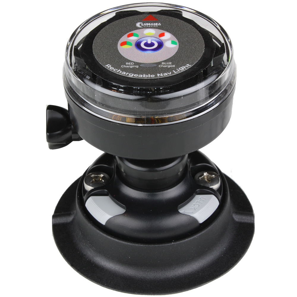 Lunasea Rechargeable Tri-Color Portable Navigation Light w/RailBlaza Quikport Mount - Black - LLB-72BK-UB-01, made by Lunasea Lighting - LLB-72BK-UB-01 Lunasea Rechargeable Tri-Color Portable Navigation Light w/RailBlaza Quikport Mount - Black - LLB-72BK-UB-01, made by Lunasea Lighting - LLB-72BK-UB-01