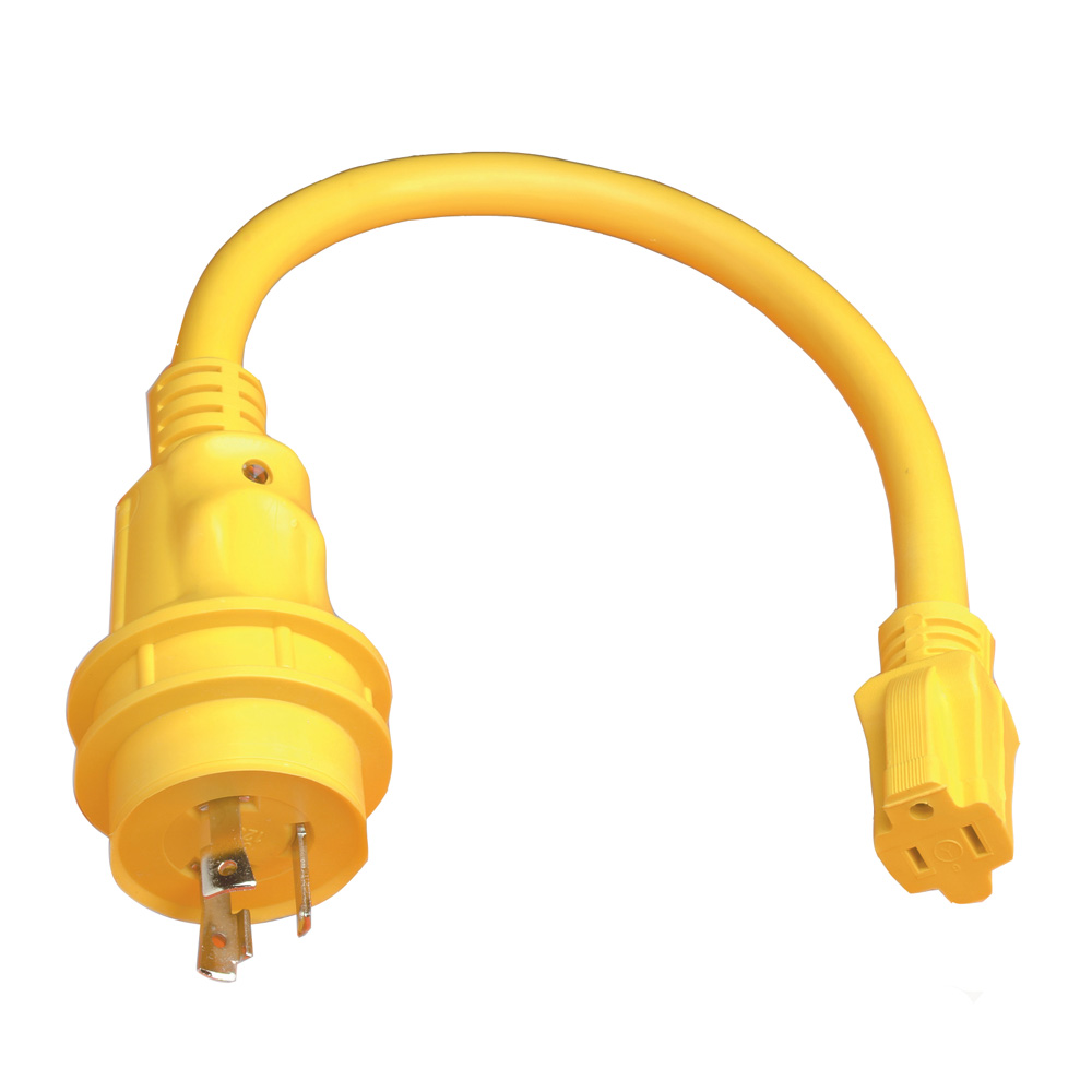 Marinco Pigtail Adapter - 15A Female to 30A Male - 105SPP, made by Marinco - 105SPP Marinco Pigtail Adapter - 15A Female to 30A Male - 105SPP, made by Marinco - 105SPP