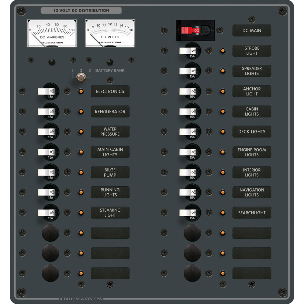 Blue Sea 8380 DC Main + 22 Position - 8380, made by Blue Sea Systems - 8380