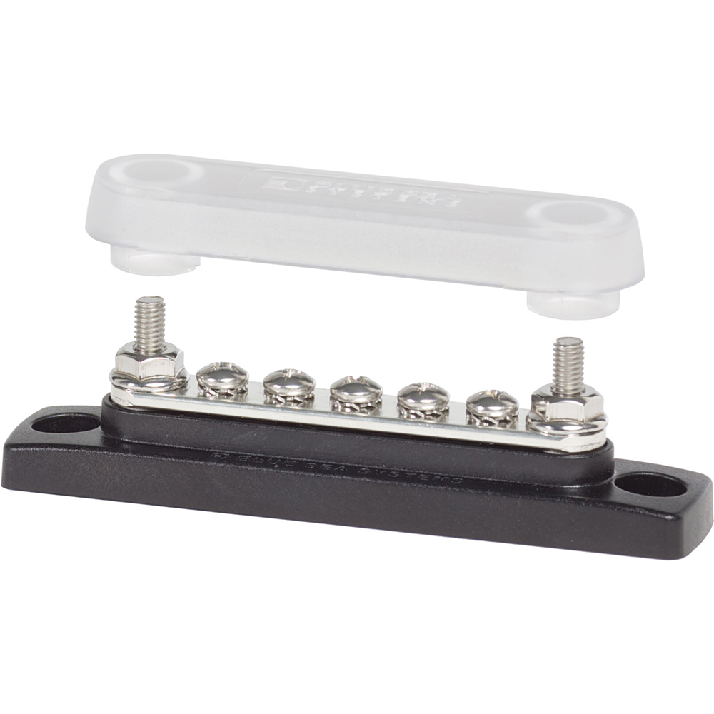 Blue Sea 2314 MiniBus 100 Ampere Common BusBar 5 x 8-32 Screw Terminal with Cover - 2314, made by Blue Sea Systems - 2314 Blue Sea 2314 MiniBus 100 Ampere Common BusBar 5 x 8-32 Screw Terminal with Cover - 2314, made by Blue Sea Systems - 2314