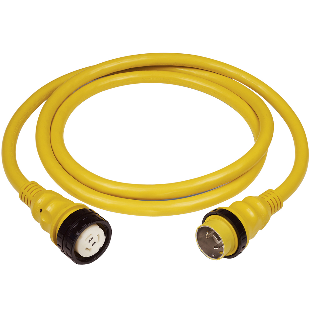 Marinco 50Amp 125/250V Shore Power Cable - 25' - Yellow - 6152SPP-25, made by Marinco - 6152SPP-25 Marinco 50Amp 125/250V Shore Power Cable - 25' - Yellow - 6152SPP-25, made by Marinco - 6152SPP-25