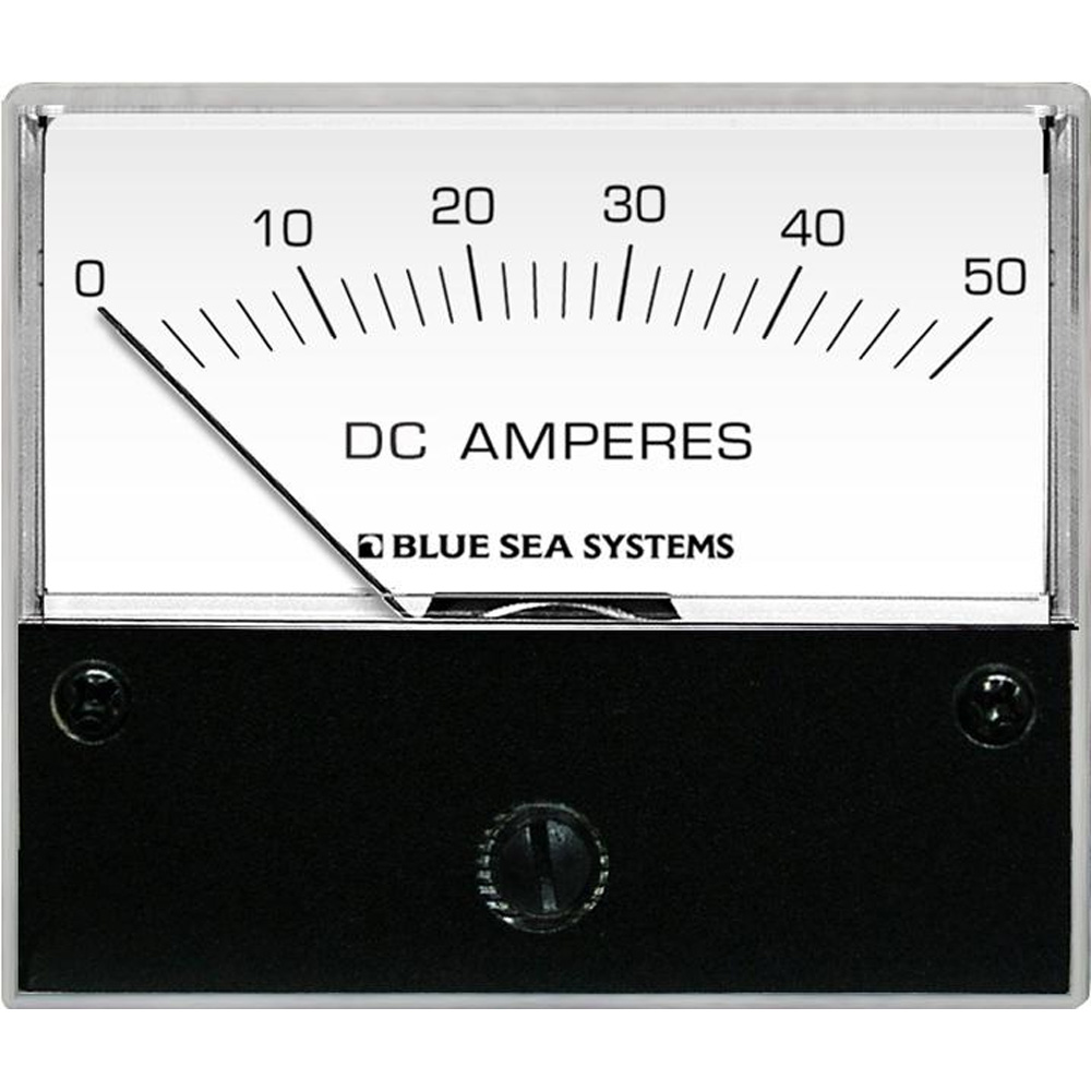 Blue Sea 8022 DC Analog Ammeter - 2-3/4 Face, 0-50 AMP DC - 8022, made by Blue Sea Systems - 8022