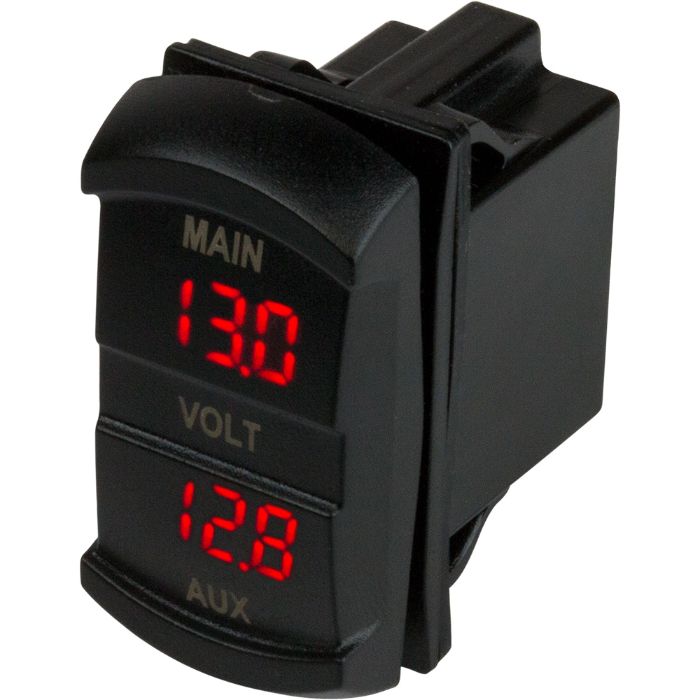 Sea-Dog Dual Volt Meter Rock Switch 10V-48VDC - 421636-1, made by Sea-Dog - 421636-1