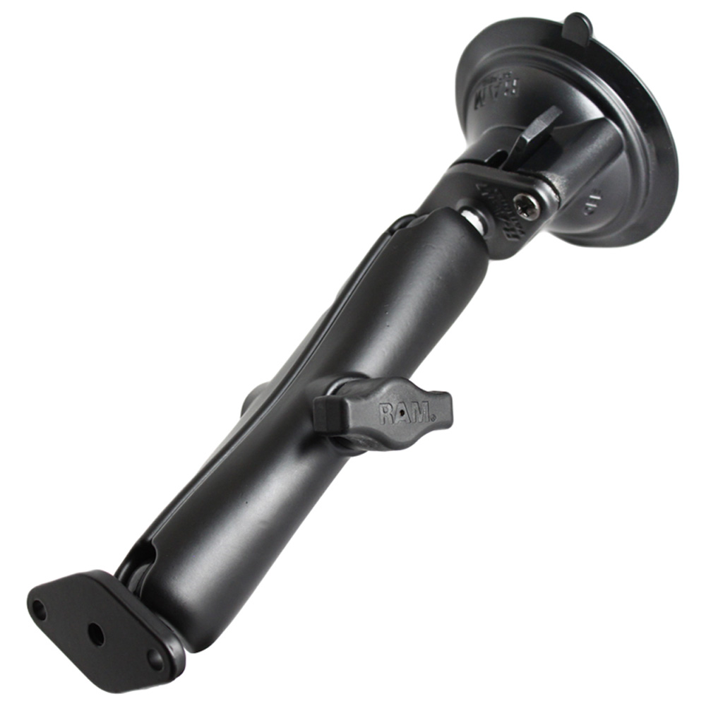 RAM Mount Twist Lock Suction Cup Mount w/Long Double Socket Arm - RAM-B-166U-C, made by RAM Mounting Systems - RAM-B-166U-C RAM Mount Twist Lock Suction Cup Mount w/Long Double Socket Arm - RAM-B-166U-C, made by RAM Mounting Systems - RAM-B-166U-C