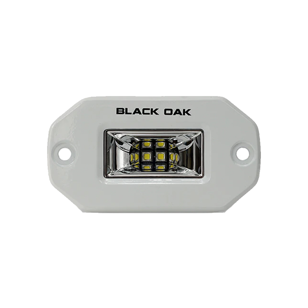 Black Oak 2" Marine Flush Mount Spreader Light - White Housing - Pro Series 3.0 - 2FSL-SRPOD10CR, made by Black Oak LED - 2FSL-SRPOD10CR Black Oak 2" Marine Flush Mount Spreader Light - White Housing - Pro Series 3.0 - 2FSL-SRPOD10CR, made by Black Oak LED - 2FSL-SRPOD10CR