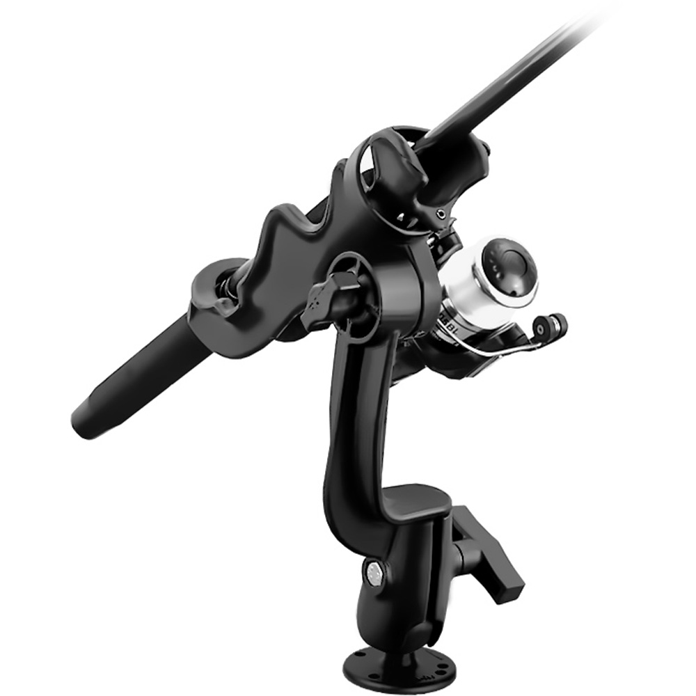 RAM Mount RAM-ROD 2000 Fishing Rod Holder w/RAM-ROD Revolution Ratchet/Socket System & Round Flat Surface Base - RAM-114-RBU, made by RAM Mounting Systems - RAM-114-RBU RAM Mount RAM-ROD 2000 Fishing Rod Holder w/RAM-ROD Revolution Ratchet/Socket System & Round Flat Surface Base - RAM-114-RBU, made by RAM Mounting Systems - RAM-114-RBU