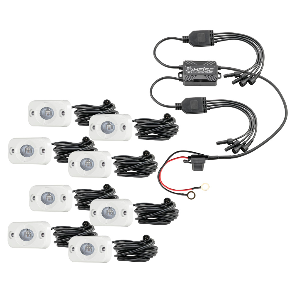 HEISE RGB Accent Light Kit - 8 Pack - HE-8MLRGBK, made by HEISE LED Lighting Systems - HE-8MLRGBK HEISE RGB Accent Light Kit - 8 Pack - HE-8MLRGBK, made by HEISE LED Lighting Systems - HE-8MLRGBK