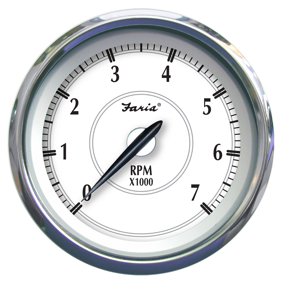 Faria Newport SS 4" Tachometer f/Gas Outboard - 7000 RPM - 45003, made by Faria Beede Instruments - 45003 Faria Newport SS 4" Tachometer f/Gas Outboard - 7000 RPM - 45003, made by Faria Beede Instruments - 45003