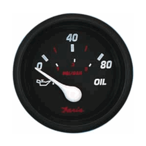 Faria Professional Red 2" Oil Pressure Gauge - 14602, made by Faria Beede Instruments - 14602 Faria Professional Red 2" Oil Pressure Gauge - 14602, made by Faria Beede Instruments - 14602