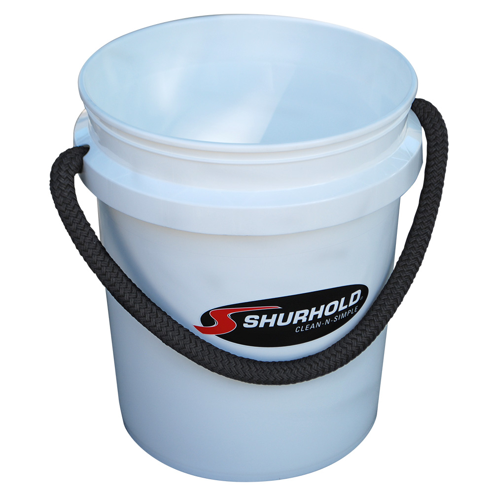 Shurhold World's Best Rope Handle Bucket - 5 Gallon - White - 2451, made by Shurhold - 2451
