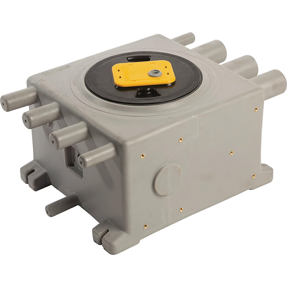 Whale Grey Waste Tank - 8 Liter - 2.1 Gallons - 1 Sensor - GT0810B, made by Whale Marine - GT0810B