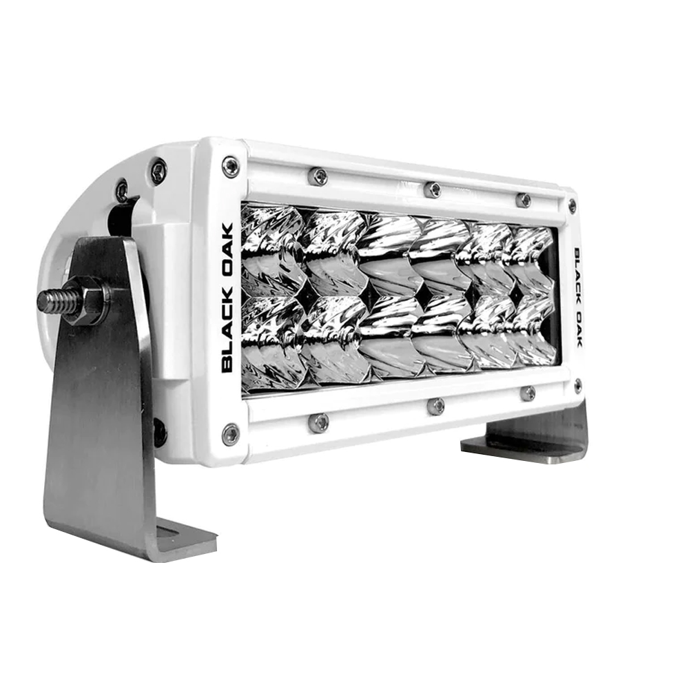 Black Oak Pro Series 3.0 Double Row 6" LED Light Bar - Combo Optics - White Housing - 6CM-D5OS, made by Black Oak LED - 6CM-D5OS Black Oak Pro Series 3.0 Double Row 6" LED Light Bar - Combo Optics - White Housing - 6CM-D5OS, made by Black Oak LED - 6CM-D5OS