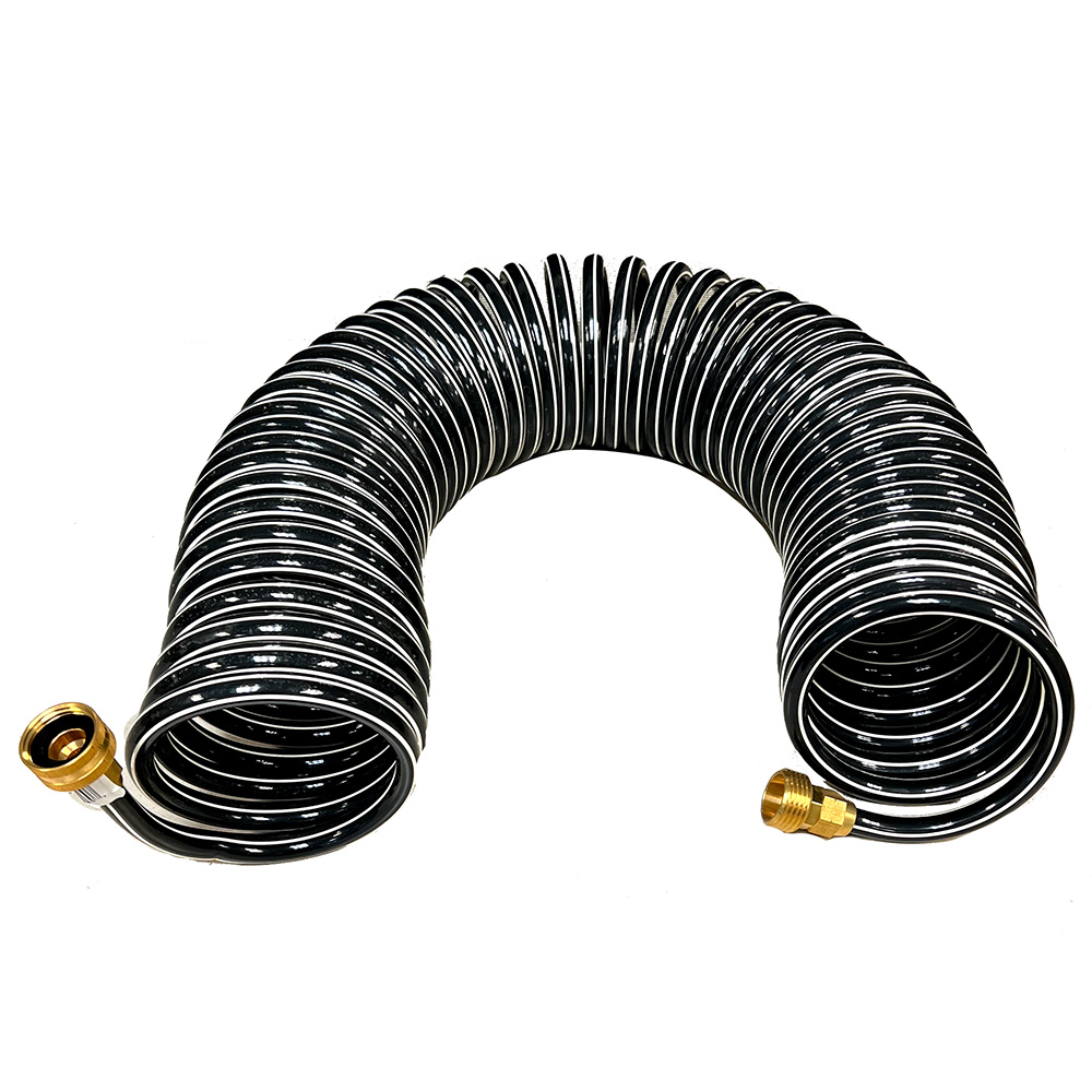 Trident Marine Coiled Wash Down Hose w/Brass Fittings - 25' - 167-25, made by Trident Marine - 167-25 Trident Marine Coiled Wash Down Hose w/Brass Fittings - 25' - 167-25, made by Trident Marine - 167-25