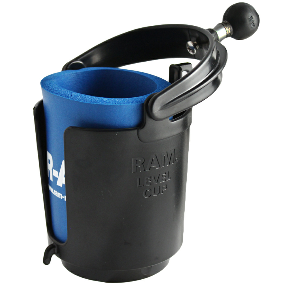 RAM Mount Drink Cup Holder w/1" Ball - RAM-B-132BU, made by RAM Mounting Systems - RAM-B-132BU RAM Mount Drink Cup Holder w/1" Ball - RAM-B-132BU, made by RAM Mounting Systems - RAM-B-132BU