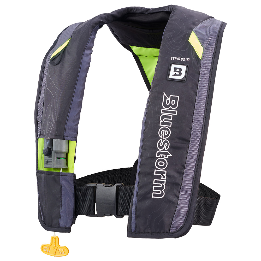 Bluestorm Stratus 35 Auto Type II Inflatable PFD - Hi-Vis - T1H-19-HVS, made by Bluestorm - T1H-19-HVS