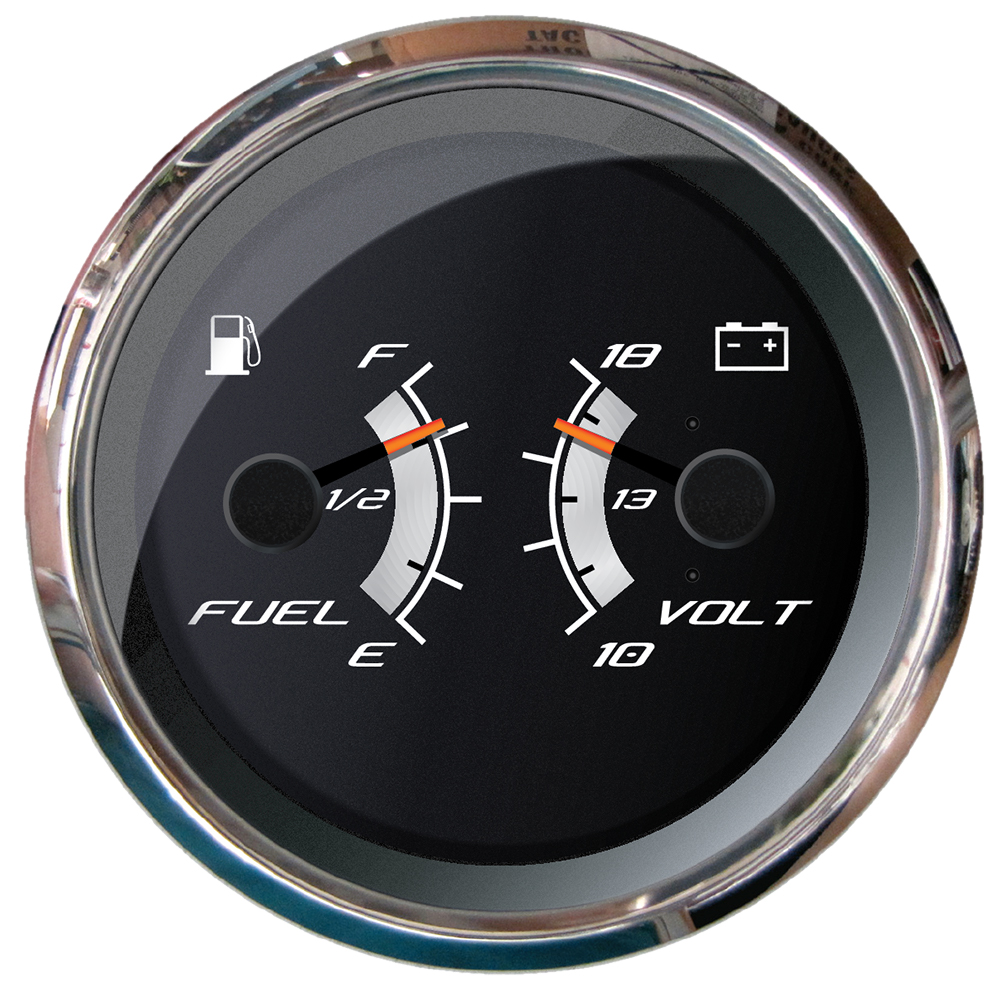 Faria Platinum 4" Multi-Function - Fuel Level & Voltmeter - 22013, made by Faria Beede Instruments - 22013 Faria Platinum 4" Multi-Function - Fuel Level & Voltmeter - 22013, made by Faria Beede Instruments - 22013