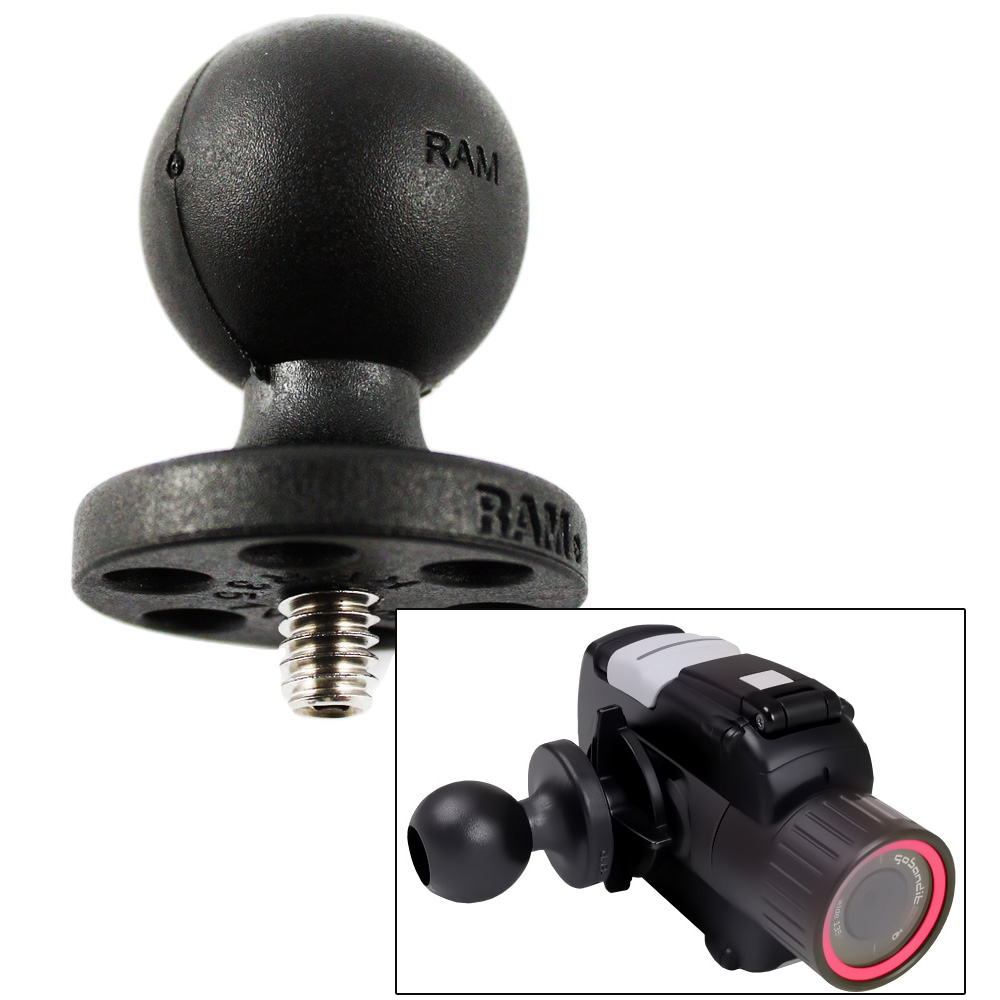RAM Mount Composite 1" Ball w/1/4-20 Stud f/Cameras, Camcorders - RAP-B-366U, made by RAM Mounting Systems - RAP-B-366U RAM Mount Composite 1" Ball w/1/4-20 Stud f/Cameras, Camcorders - RAP-B-366U, made by RAM Mounting Systems - RAP-B-366U
